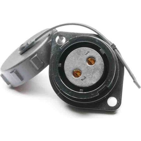 Connecteur circulaire 2 contacts, Montage sur Platine, raccordement A souder ( Prix pour 1 )