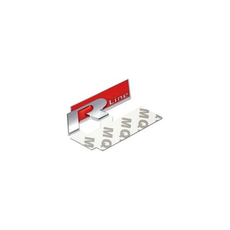 Set mit 2 R-LINE Metall-Emblem-Aufklebern für den Kofferraum - Crezuo