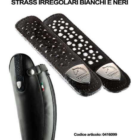Einzigartig, Unregelmäßige Strasssteine Hellblau: Austauschbare Riemen mit unregelmäßigen Strasssteinen Motiv für Tattini Stiefel Modell Terranova und Retriever