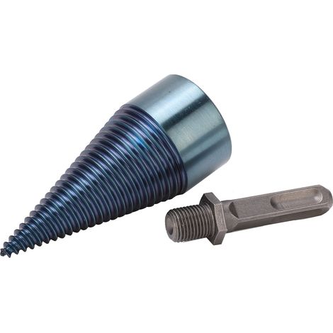 Foret à bois de chauffage à queue carrée, tête conique, plaqué bleu, accessoires de perçage 42 mm (1/5)