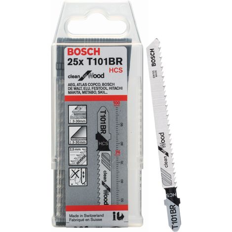 Bosch 2608633623 T101BR, Pack of 25 Jigsaw Blades (1/3)
