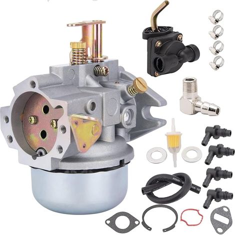 K241 K301 Kit de carburateur compatible avec carburateur Kohler K241 K301 en fonte 10 HP 12 HP Remplace le carburateur 47-853-23-S Carb, 47-559-11-S Pompe à carburant (1/4)