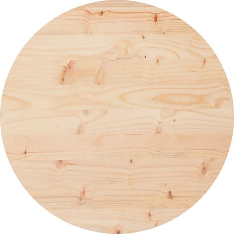 Dessus de table rond Ø50x3 bois de pin massif (1/5)