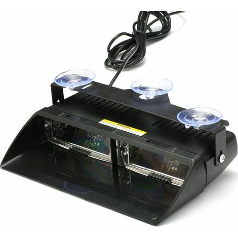 LED Notfall Law Durchsetzung Beacon Warnleuchte 16LED Lkw SUV Innen Dach/Dash/Windschutzscheibe (1/5)
