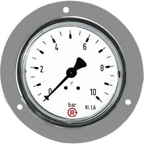 Riegler Standardmanometer, Frontring verchr., G 1/4 hinten, 0 - 4,0 bar, Ø 50 (1/2)
