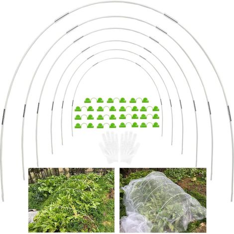 30Pcs Fiberglas Gewächshaus Hoops für Hochbeet Pflanzenabdeckung (1/5)