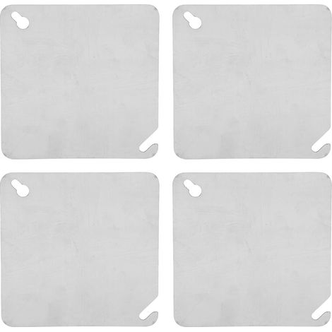 Plaques de couverture électrique en métal 4pcs, couverture du panneau de boîte électrique en fer galvanisé de 4 pouces pour les boîtes électriques (1/5)