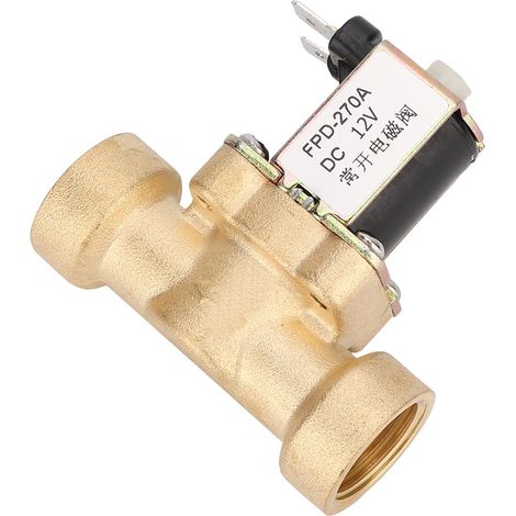 Normalerweise offenes Magnetventil aus Messing, G1/2"-Innengewinde (DC12V) (1/5)