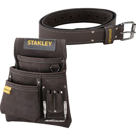 Stanley STA180114 STA180119 Leather Belt with Leather Nail and Hammer Pouch (1/4)
