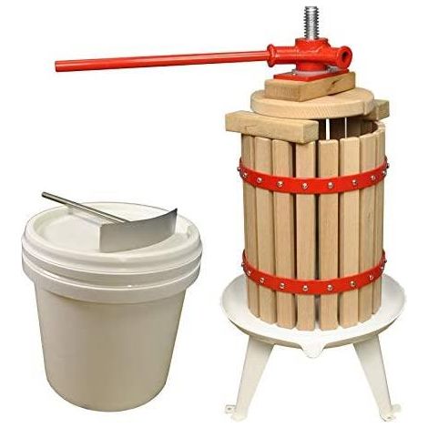 Traditional Fruit and Apple Press (6 Litre) with Straining Bag and Pulping Bucket (1/5)