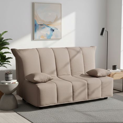 Talamo Italia Schlafsofa Allegra, 3-Sitzer-Sofa, 100% Made in Italy, Wohnzimmersofa mit Trolley-Öffnung, aus gepolstertem Stoff, inklusive Kissen, Cm 165x90h85, Turteltaube (1/5)