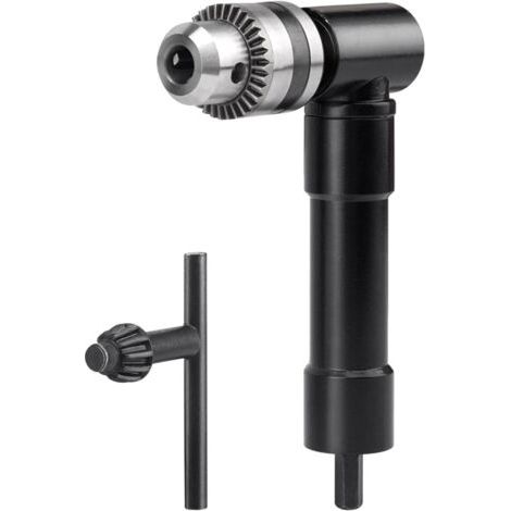 PA Winkelfutter mit Schnellspanner, 0,8–10 mm, 90-Grad-Bohradapter mit Bohrfutterschlüssel für Schaftverlängerungs-Winkelbohrwerkzeug (1/5)