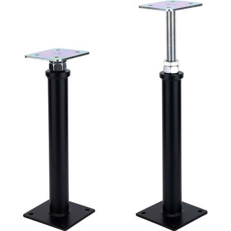 Lot de 2 supports de poteau réglables en hauteur de 32 à 42 cm - Pour la maison (1/5)