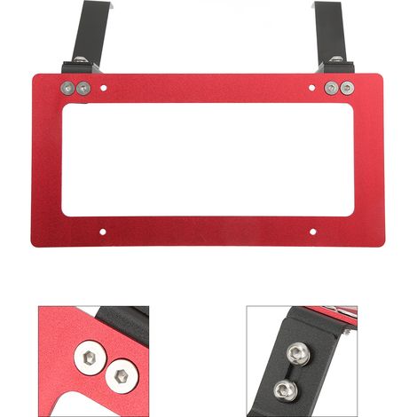 Un cadre de plaque d'immatriculation avant en alliage d'aluminium convient à la Tesla Model Y 2017-2022 rouge. (1/5)
