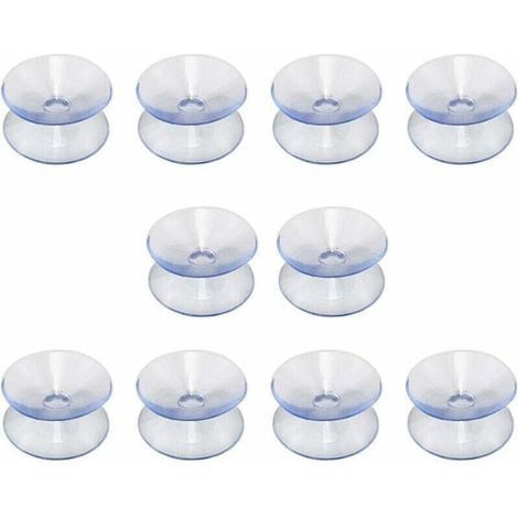 Ventouses double face compatibles avec dessus de table en verre, lot de 10 ventouses sans crochets pour miroir multifonctionnel double face en verre antidérapant(20mm)