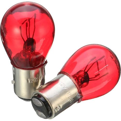 2er-Pack rote Baw15d-Glühbirnen für Brems- und Rücklichter, 567, 12 V, 21/5 W, Blinker, Signalleuchten, kompatibel mit GM/Ford/Saab (1/3)