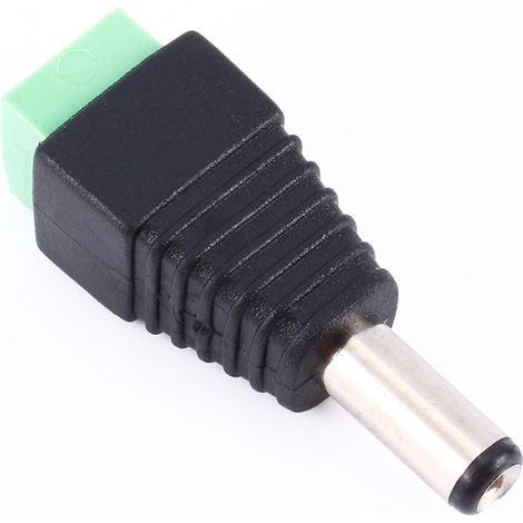 2,1 x 5,5 mm DC-Stecker (männlich) für CCTV-Netzteile, LEDs und Beleuchtung
