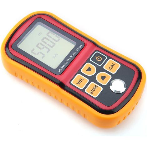 Thickness Gauge, HT-1200 LCD Ultrasonic Thickness Gauge, Metal Thickness Measuring Device, Mini Metal Thickness Tester, High-Precision Measurement, MM GM100 Digital Ultrasonic Thickness Gauge