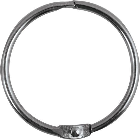 Lot de 12 - Anneau Rideau Douche - Acier Inoxydable - Résistant Corrosion Glissement Fluide Salle de Bain Noir Titan 4cm (1/2)