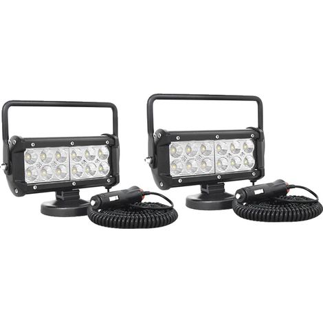 Lampe de travail, design étanche, compatibilité polyvalente, 2pcs 36W Faisceau Inondant (1/2)