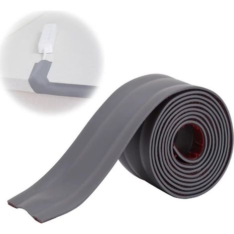 (Grau) Kabelkanal – einteilig – 300 cm – selbstklebend – PVC – für den Innenbereich (1/4)