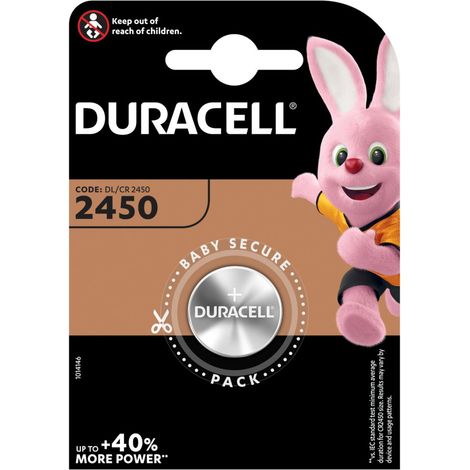 BATTERIA a BOTTONE al litio CR2450 DURACELL 3V