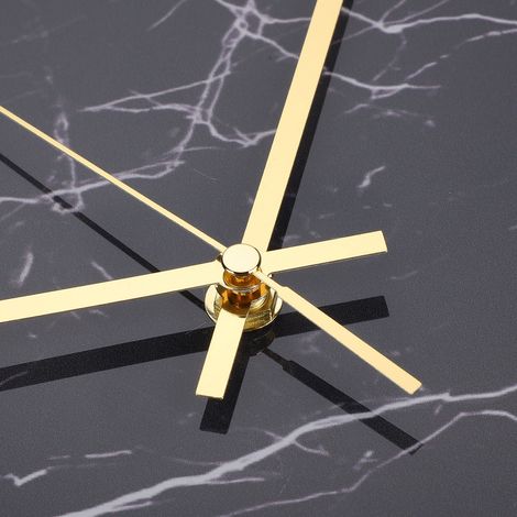 Horloge murale ronde silencieuse à motif marbre nordique décoratif pour la maison (1/5)