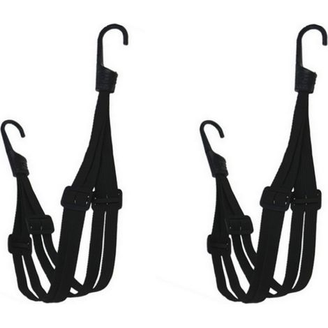 Luggage Strap - Elastic Tie Down Rope With Hooks - For Motorcycle Bicycle Luggage Securing - 60 Cm - 2 Pieces (1/5)
