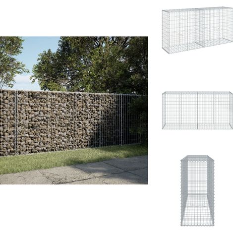 Panier gabion avec couvercle 200x50x100 cm fer galvanisé - Panier Gabion - Paniers Gabion - Mur En Gabion - Gabion (1/5)