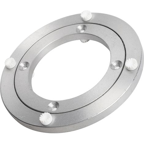Geräuschloser Aluminium-Drehteller, stabiler und rutschfester Drehsockel für Esstische, 14 cm (5,5 Zoll) Durchmesser, verbesserte Beschläge (1/5)