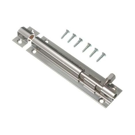 Lot de 3 boulons de porte en laiton chromé - 100 mm (1/2)