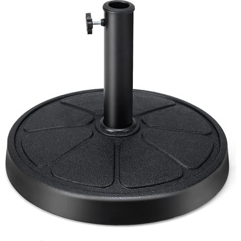 1 Pied De Parasol Résine Métal 38/48 Mm Base Lestée 14 Kg Pour Jardin Terrasse Plage (1/5)