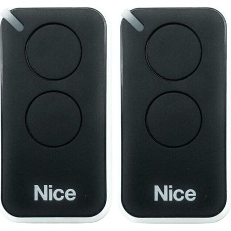 Original 2-Channel NICE INTI2 Black Radio Remote Control Transmitter - 2 pieces