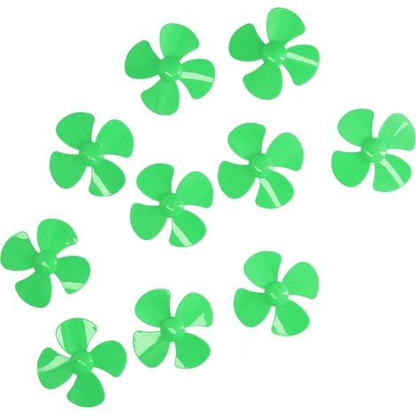 10Pcs Hélice Bateau 60mm 4 Pales Plastique Vert Accessoires avec Trou 2mm (1/5)
