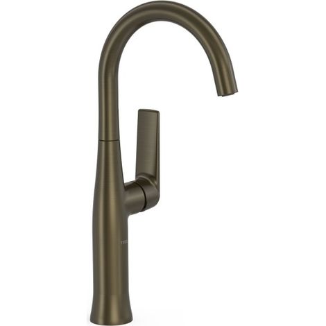 Mitigeur haut avec manette latérale pour lavabo Loft Noir bronze - TRES 22264701KMB
