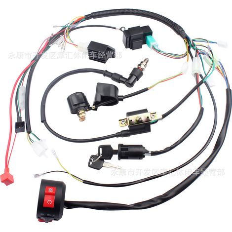 Off-road motorcycle ATV four-wheel beach buggy 50-125cc full vehicle wiring harness ignition system CDI start switch (1/4)