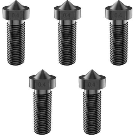 Lot de 5 Buses,Acier trempé,0.4mm,M6,Filage 1.75mm,Anycubic Kobra 2 (1/5)