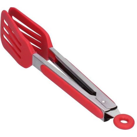Pinces à steak - - Pince à steak pliable - Acier inoxydable - Rouge - 12 pouces (1/4)