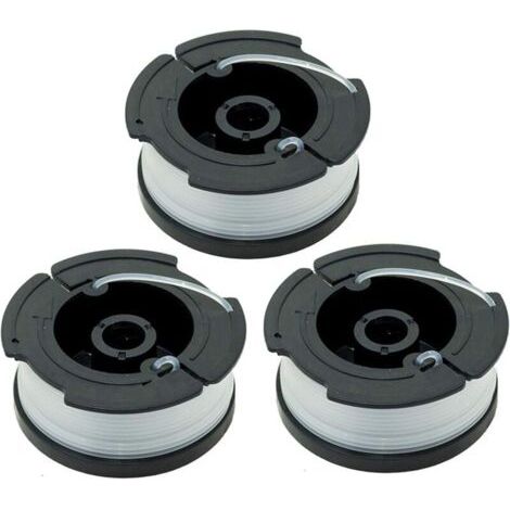 Bobine de 0,065" pour coupe-bordures BLACK+DECKER (bobine de remplacement à alimentation automatique), compatible avec BLACK+DECKER AF-100, lot de 3 (1/4)