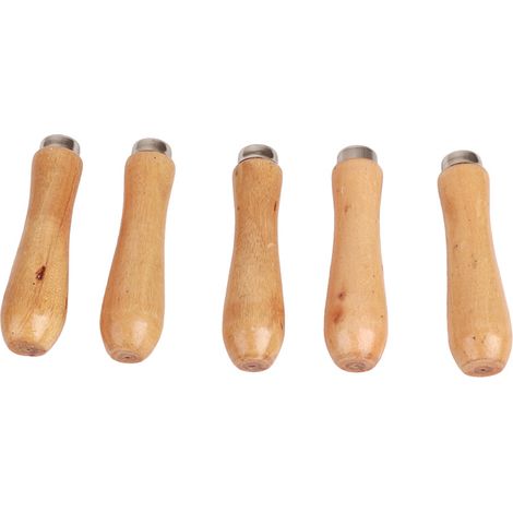 5 Pièces Poignées de Lime en Bois Confortables pour Outils de Bijouterie et Accessoires de Remplacement (1/5)