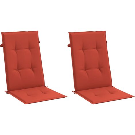 Hochlehner-Auflagen 2 Stk. Melange Rot 120x50x4 cm Stoff vidaXL (1/4)