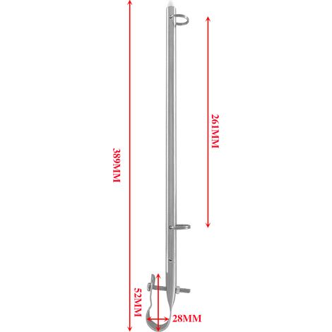 Stainless steel yacht flagpole without connector and flag, ship fittings and yacht accessories