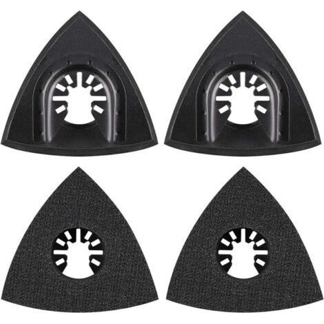ALLIANDIS4Pcs Delta Patin de Ponage 80mm Multi-outil Accessoires pour Patin de Fixation, Lame à Multi Outil, Accessoires Outil Oscillant pour Worx Mikita Dewalt Power Tool, Worx Tool, Bosch Multi Outi (1/4)