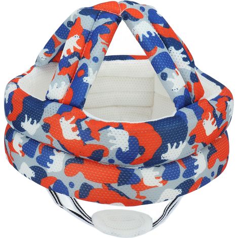Casque anti-choc bébé ultra-léger et respirant avec sangle réglable, coussin de tête souple type bonnet, lot de 5 (1/5)