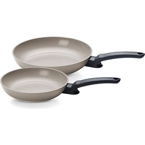 Fissler 112-002-24-100-0 Ceratal Evo Classic Padella Ø 24 cm Induzione Ceramica Antiaderente senza PFAS PTFE colore Grigio Caldo
