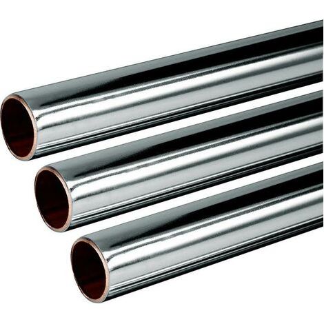 Chrome Plated Copper Tube 22mm 3x 1m Length BS EN1057 R250 British Copper 3.0m (1/3)