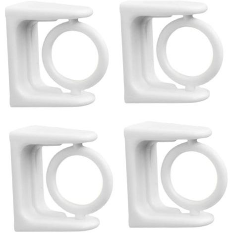 pièces Supports De Tringle à Rideaux Polyvalents, Blanc, Design Simple et Pratique (1/5)