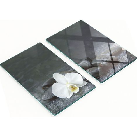 Tablas de cocina decorativas multifuncionales de vidrio Orquídea 2x30x52 cm (1/5)