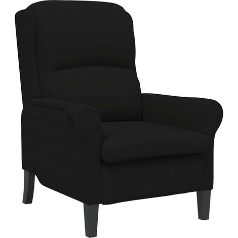 Fauteuil de Salon，Chaise，Fauteuil Noir 76 x 94 x 102 cm Microfibre CFW176932 (1/5)