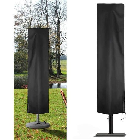 Schutzhülle für Ampelschirme, 240 x 57 x 57 cm – wasserdichtes 210D Oxford-Gewebe – Schutz vor UV-Strahlung, Staub, Regen und Wind – Schwarz (1/5)